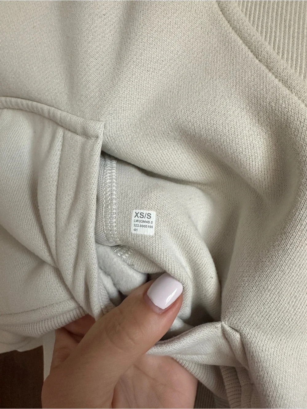 lululemon athletica Scuba Cream Cropped Half-Zip Hoodie